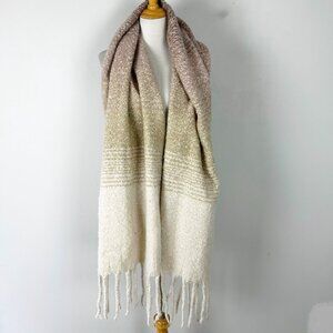 Mer Sea Always By The Sea Scarf Wrap Ombre Cream & Pink Women's